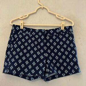 Kenar navy blue diamond pattern cotton shorts Size 2